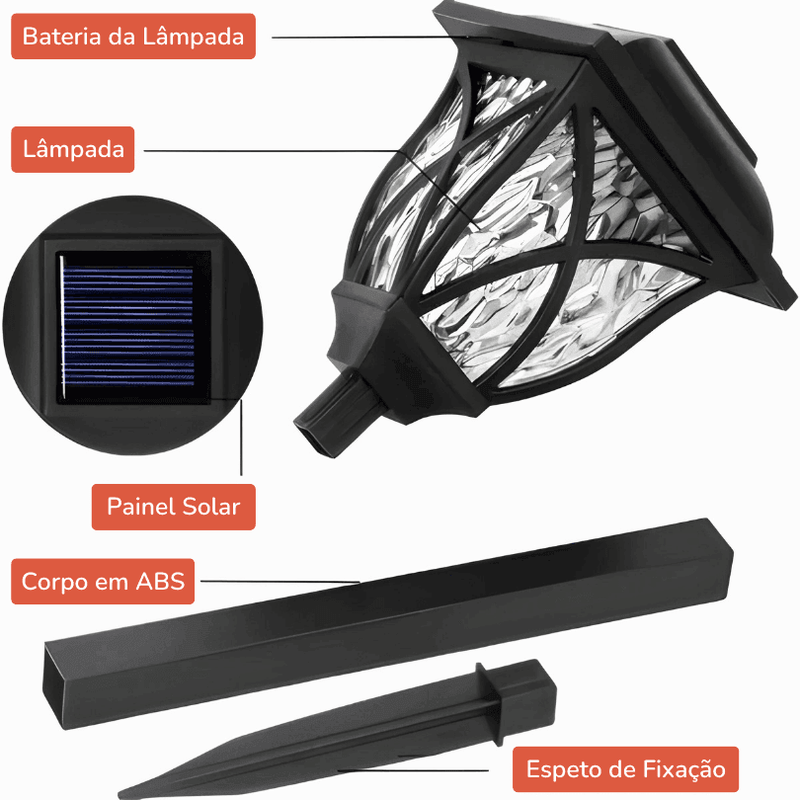 Luminária Solar de Jardim - CharmGarden
