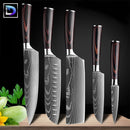 Nebula - Jogo de Facas Profissional Japonês - Acabamento Aço Damasco