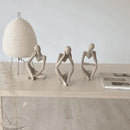 Escultura Decorativa O Pensador Estatueta 3 Peças - Decoração para Sala