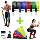 Extensores Elásticos + Mini Bands + Puxadores para Treinos