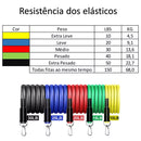 Extensores Elásticos + Mini Bands + Puxadores para Treinos