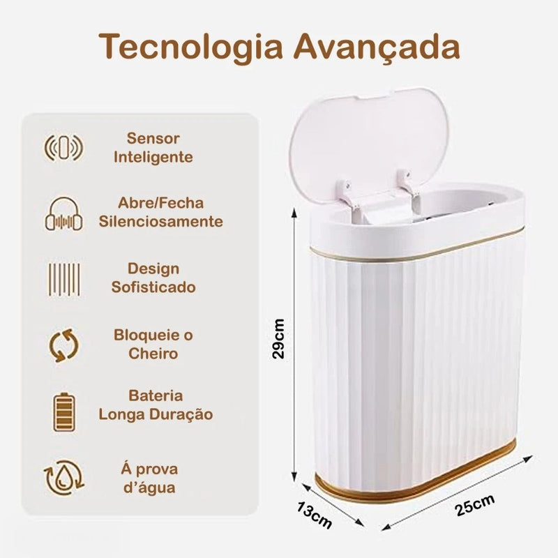 Lixeira Automática Para Banheiro Com Sensor