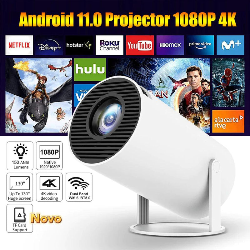 Projetor 4K HD 150 Polegadas Celular, Tv B0x, Xbox, Ps e PC