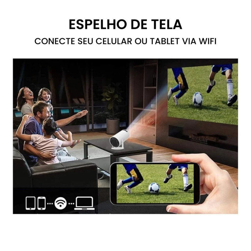 Projetor 4K HD 150 Polegadas Celular, Tv B0x, Xbox, Ps e PC