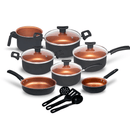 Conjunto de Panelas Antiaderente Premium com Teflon e Tampas de Vidro