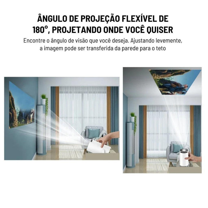 Projetor 4K HD 150 Polegadas Celular, Tv B0x, Xbox, Ps e PC